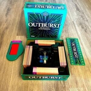 OUTBURST 1980’s vintage fun family board game. Game of verbal explosions. EEUC.